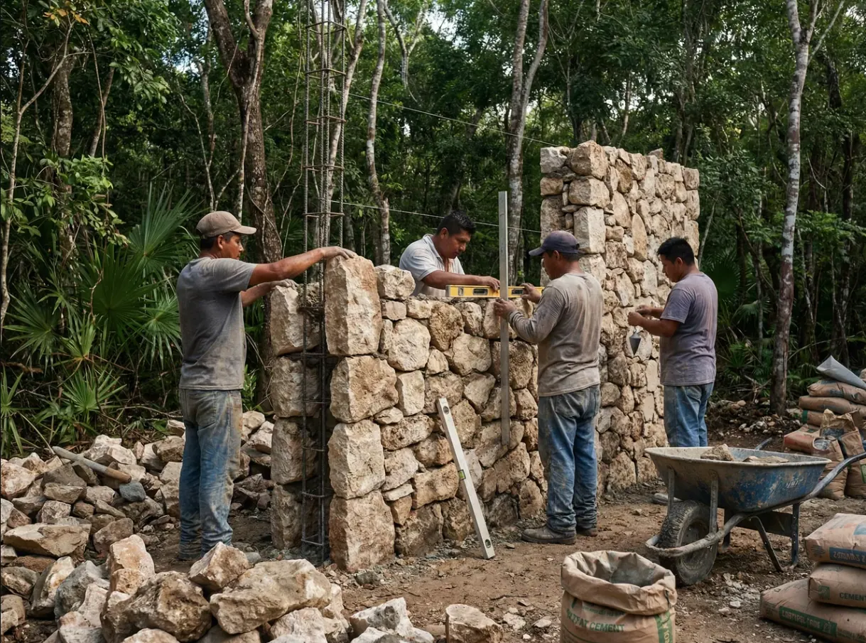 Cadena estructural en construcción